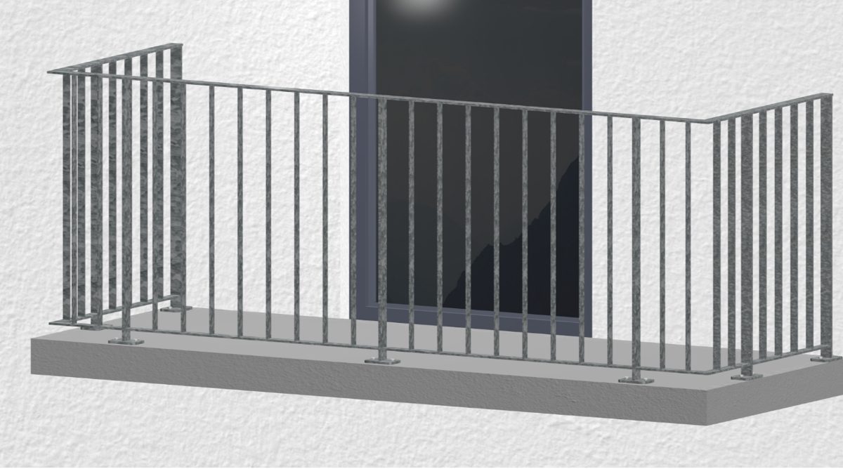 Balkongeländer verzinkt V2